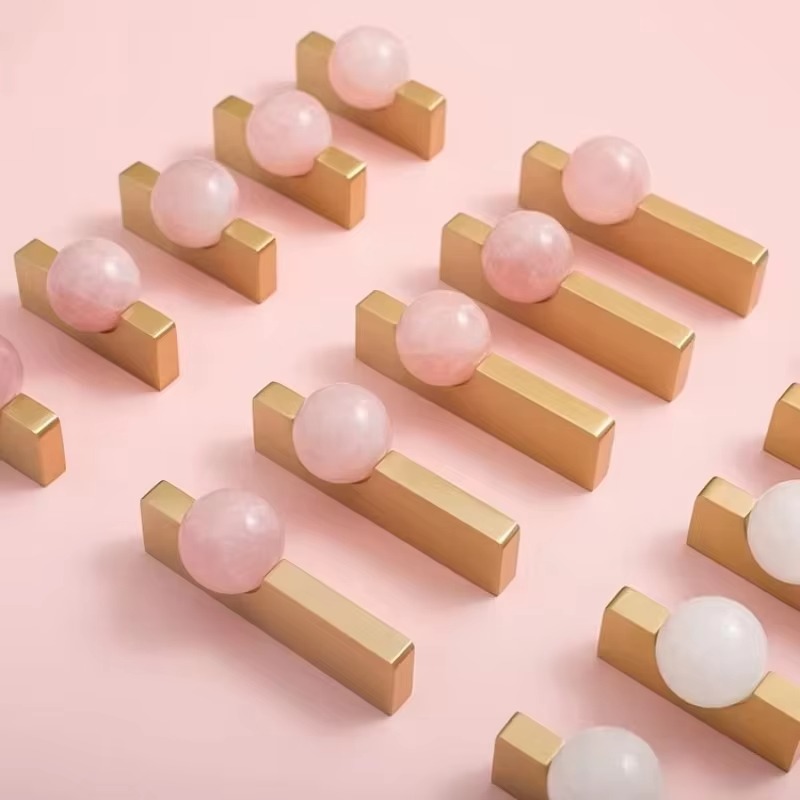 Bola Kristal Putih + Gagang Fu - Furniture Hardware Drop Pulls ulasan dan harga