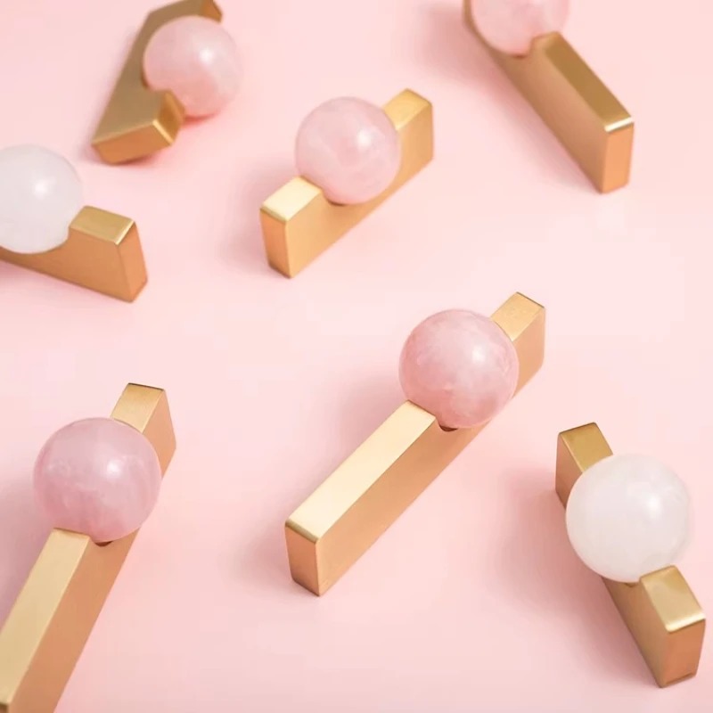 Bola Kristal Putih + Gagang Fu - Furniture Hardware Drop Pulls ulasan dan harga