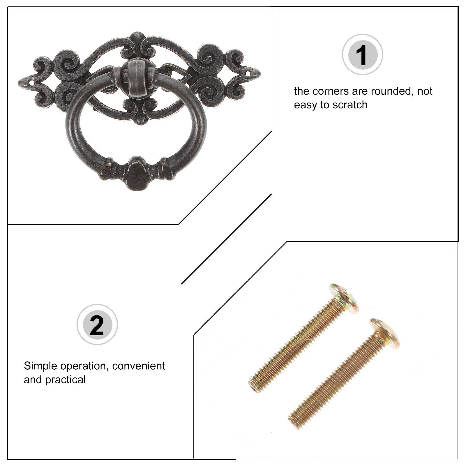 6 Buah Gagang Tarik Pintu Lema - Furniture Hardware Drop Pulls ulasan dan harga